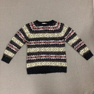 Kerri & Kelsey Womens Fair Isle Knit Sweater Multi Color Crew Neck Size M